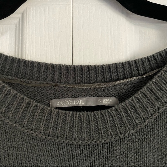 Women’s Nordstrom Rubbish Distressed Khaki Pullover Sweater - Small - Picture 4 of 7